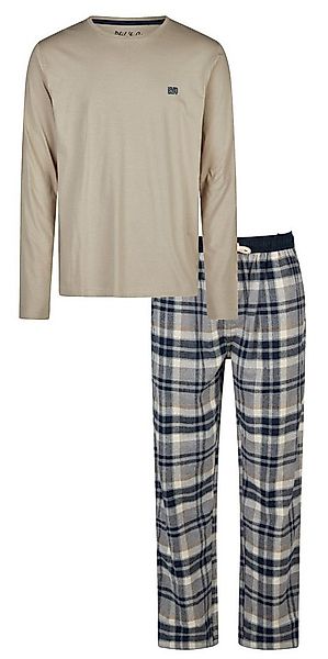 Phil & Co. Schlafanzug Herren Pyjama mit Flanell Hose (2 tlg) Modisches Des günstig online kaufen