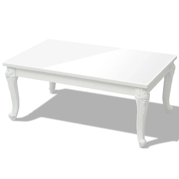 vidaXL Couchtisch 100x60x42 cm Hochglanz-Weiß 243380 günstig online kaufen
