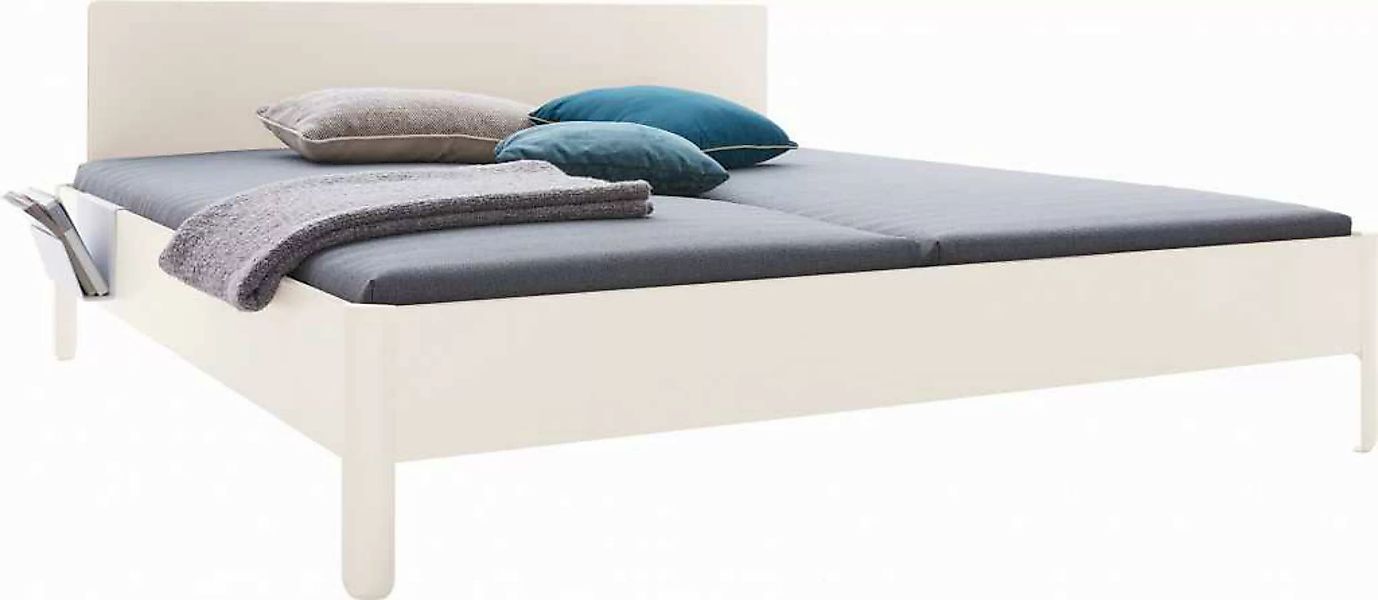 NAIT Doppelbett farbig lackiert Offwhite 140 x 220cm Mit Kopfteil günstig online kaufen