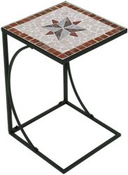 Garden Pleasure Gartentisch AMARILLO Quadratisch Braun-Grau 35 cm x 35 cm günstig online kaufen