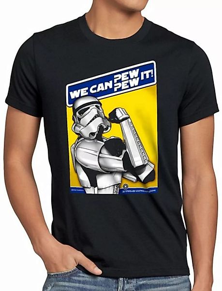 style3 Print-Shirt Herren T-Shirt Pew Pew It imperium sturmtruppen günstig online kaufen