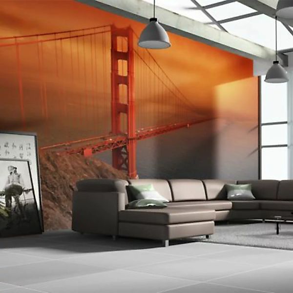 artgeist Fototapete Golden Gate Brücke mehrfarbig Gr. 300 x 231 günstig online kaufen