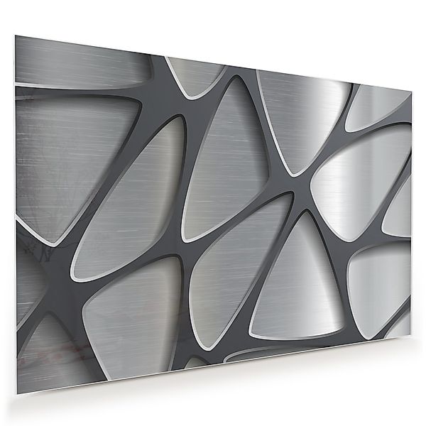 Primedeco Glasbild Wandbild Geometrisches Metallmuster mit günstig online kaufen