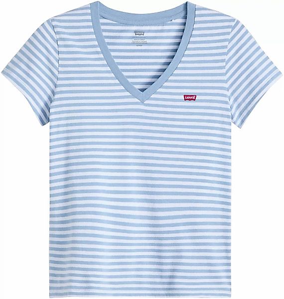 Levi's® V-Shirt PERFECT VNECK mit Mini-Batwing-Logostickerei günstig online kaufen