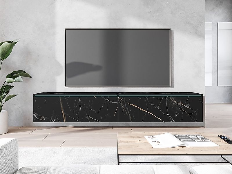 Home affaire Lowboard LOWBOARD VERA, wahlweise mit oder ohne Beleuchtung, M günstig online kaufen