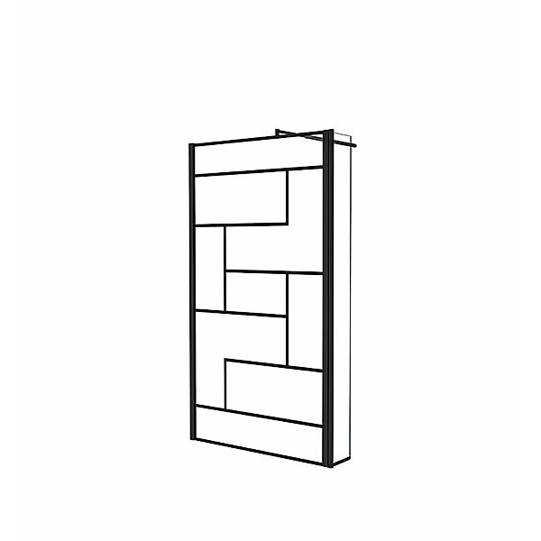 Duschparadies Walk In Dusche 140 x 200cm Mit 40cm Flipper 8mm Nano Glas Sei günstig online kaufen