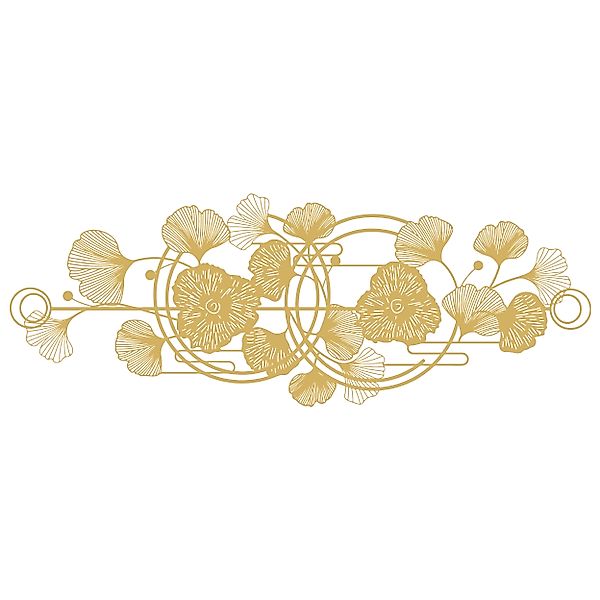 Jumpeak Wanddekoobjekt Floral Leaf Metal Art günstig online kaufen