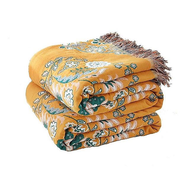 Wohndecke Tagesdecke, TV-Decke Sofa-Bettdecke Schlafzimmer Gelb 150 x 200 c günstig online kaufen