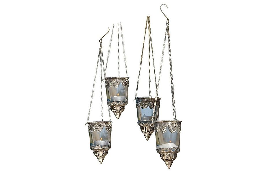 Mirabeau Windlicht Windlichter 4er Set Céleste klar/silber (4er Set, 4er Se günstig online kaufen