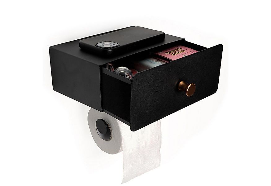 Belle Vous Toilettenpapierhalter Belle Vous Klopapierhalter ohne Bohren - T günstig online kaufen