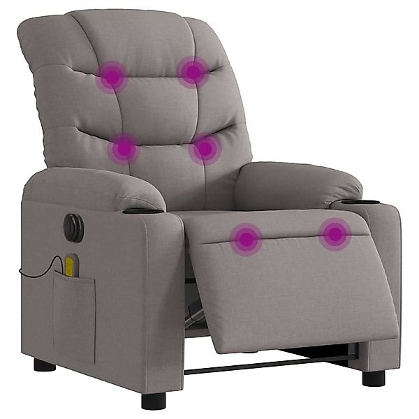 vidaXL Sessel Massagesessel Elektrisch Taupe Stoff günstig online kaufen