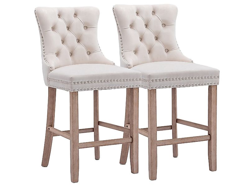 SeedWave Barhocker Mit Rückenlehne, 2er-Set Samt Barstuhl mit Verstellbaren günstig online kaufen