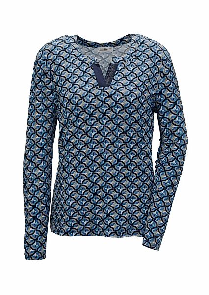 GOLDNER Longpullover "Weiche Jerseybluse mit wundervollem Druck" günstig online kaufen