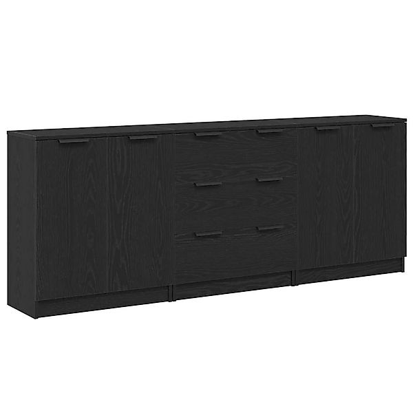 vidaXL Sideboard Schwarz Eichen-Optik 180 x 30 x 70 cm Holzwerkstoff 333251 günstig online kaufen