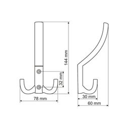 SO-TECH® Garderobenhaken Kleiderhaken JULIE BA 32 günstig online kaufen