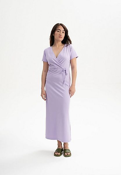 MELA Jerseykleid V-Neck Kleid lang Style SHREOSHI Bindegürtel günstig online kaufen