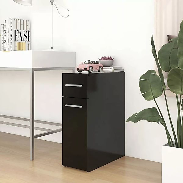 vidaXL Aktenschrank Schreibtisch Container Schwarz 20x45,5x60 cm furnierte günstig online kaufen