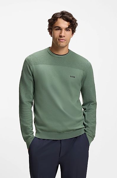 BOSS GREEN Strickpullover "KN Momentum-X CN" Rundhalsausschnitt, Regular Fi günstig online kaufen