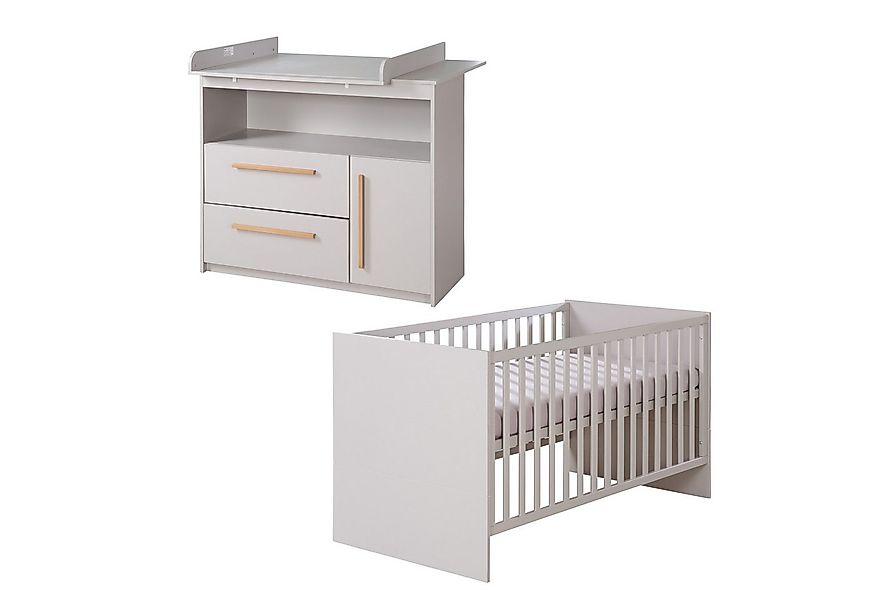 roba® Babymöbel-Set Lea - modernes schlichtes Babyzimmer Set aus Holz, (2-t günstig online kaufen
