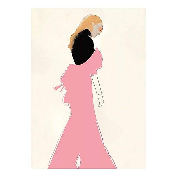 Paper Collective - Pink Dress Kunstdruck 30x40cm - pink, beige, schwarz/BxH günstig online kaufen