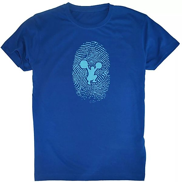 Kruskis Fitness Fingerprint Kurzärmeliges T-shirt 3XL Royal Blue günstig online kaufen