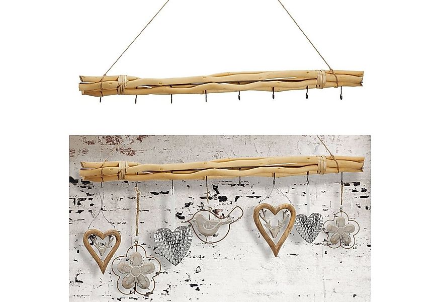CEPEWA Fensterdekoration Dekostange Astbündel Holzstange Seil Metalhaken günstig online kaufen