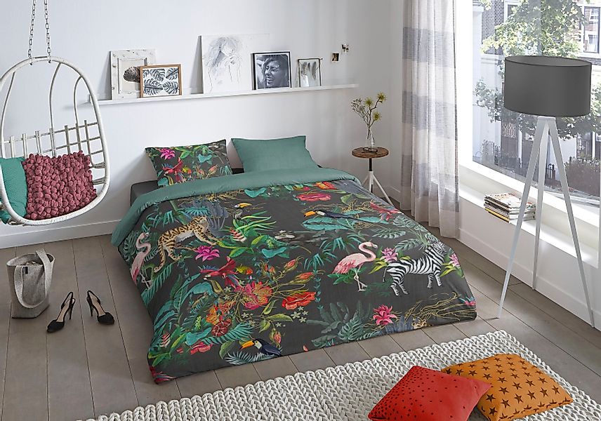 good morning Wendebettwäsche »Funky«, Mako-Satin, 135x200, Reißverschluss, günstig online kaufen
