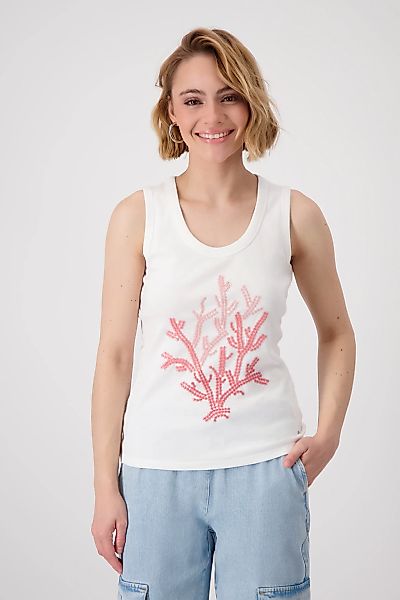 Monari Tanktop "Top Koralle + Rippe", Mit tiefem Rundhalsausschnitt günstig online kaufen