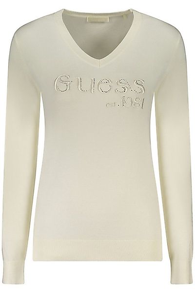 GUESS JEANS Strickpullover Eleganter Damenpullover mit V-Ausschnitt und Str günstig online kaufen