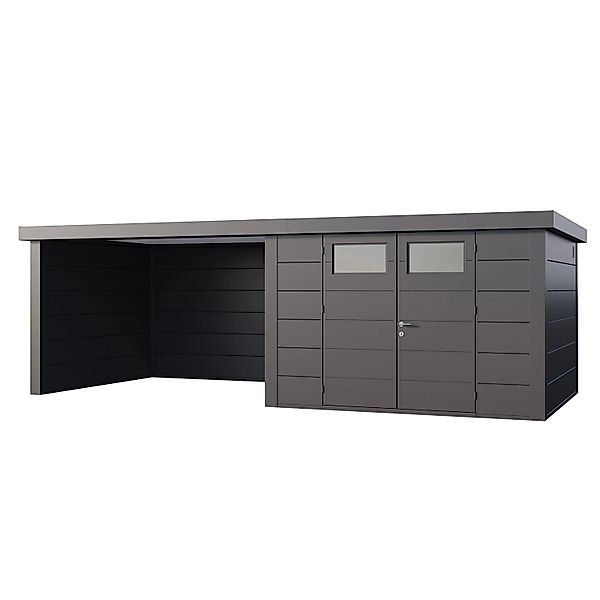 Gerätehaus Classico 3330 mit Lounge L Links 672 cm x 298 cm Anthrazit günstig online kaufen