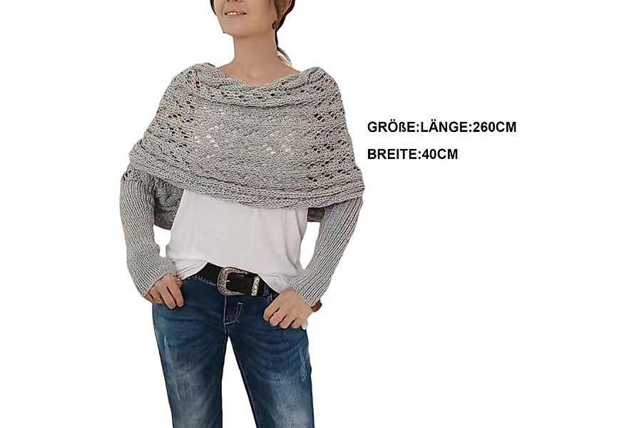 Refttenw Schal mit Ärmeln Damen WickelPullover Schal mit Ärmeln für Herbst günstig online kaufen