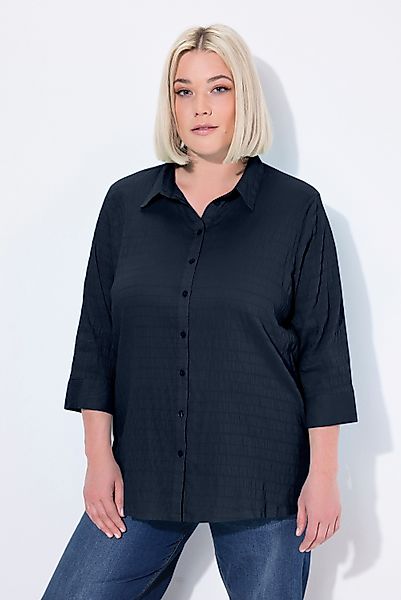 Ulla Popken Hemdbluse Bluse Bubble-Qualität Hemdkragen günstig online kaufen