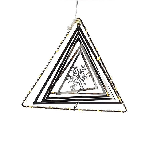 Marelida LED Dreeick Mit Schneeflocke 3D Dekohänger Weihnachten Fensterdeko günstig online kaufen