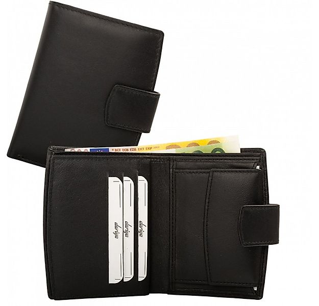 Geldbörse Geldbörse mit Außenriegel Nappa-Leder Kombibörse schwarz (1-tlg) günstig online kaufen