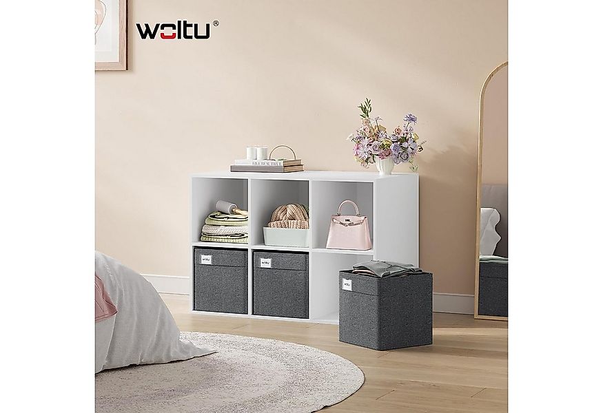 Woltu Aufbewahrungsbox (6 St), mit Griffen, Stoffbox Aufbewahrung, Regal Ei günstig online kaufen