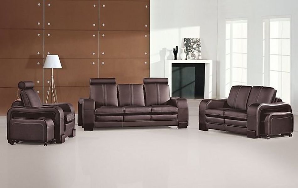 JVmoebel Sofa 3 Sitzer (ohne 2+1) Sofa Couch Polster XXL Big Sofas Leder, M günstig online kaufen