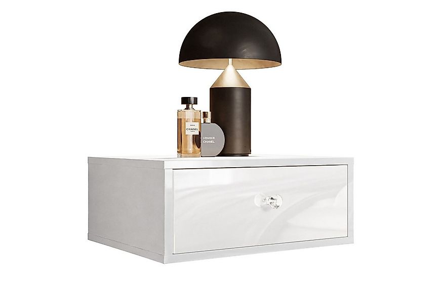 Lookway Nachttisch BLANCO Hängender Nachttisch mit LED Beleuchtung (1x Nach günstig online kaufen