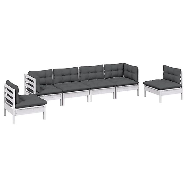 vidaXL 6-tlg Garten-Lounge-Set mit Kissen Kiefer Massivholz Modell 105 günstig online kaufen