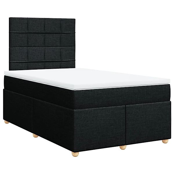 vidaXL Boxspringbett mit Matratze Schwarz 120x190 cm Stoff 3291221 günstig online kaufen