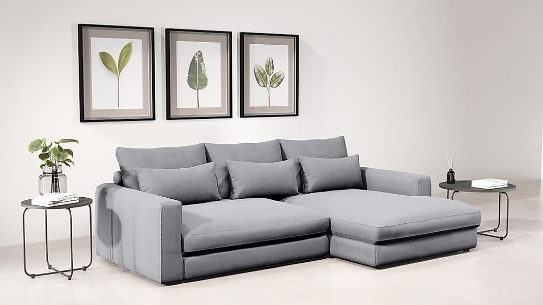 Home affaire Ecksofa "Darwin, viele Kissen, extra tiefe Sitzfläche, 271/89/ günstig online kaufen