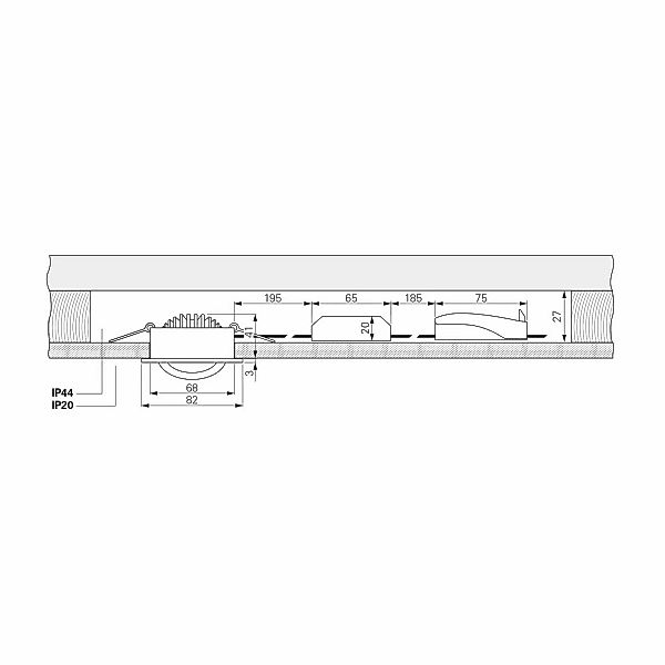 LED-Deckeneinbauleuchte Dione, IP44, 2.700 K, schwarz, dim günstig online kaufen