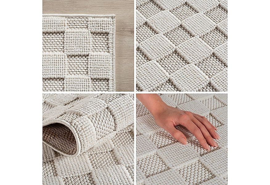 SIMPEX24 Designteppich Einfarbig Boucle Loop, Rechteckig, Höhe: 7 mm, Teppi günstig online kaufen