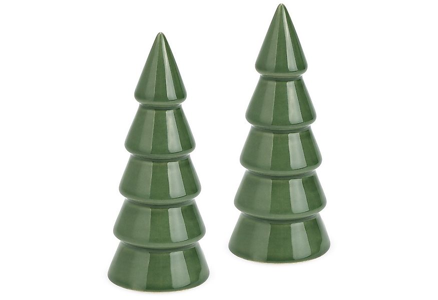 matches21 HOME & HOBBY Dekofigur Keramik Winter Dekofiguren Set Tannenbaum günstig online kaufen