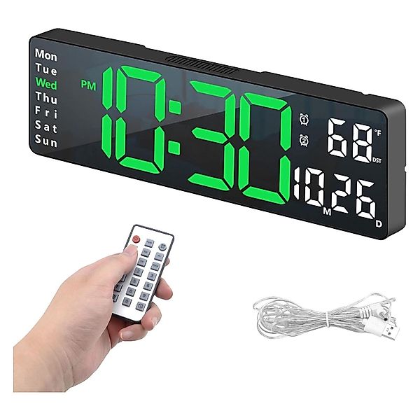 BlingBin Digitaluhr 13" LED Display Digital günstig online kaufen