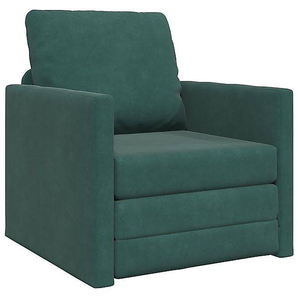 vidaXL Sofa Schlafsessel 2-in-1 Dunkelgrün 74x77x81 günstig online kaufen