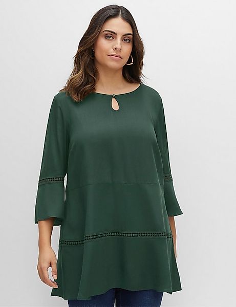 Sheego Klassische Bluse Tunika 3/4-Arm günstig online kaufen
