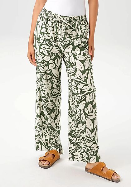 Aniston CASUAL Schlupfhose, mit fantasievollen Blättern bedruckt günstig online kaufen