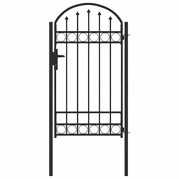 vidaXL Zauntor Grau 100 x 175 cm Pulverbeschichteter Stahl 42008928 günstig online kaufen