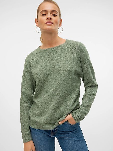Vero Moda Rundhalspullover "VMDOFFY LS O-NECK BLOUSE GA NOOS" Materialmix, günstig online kaufen
