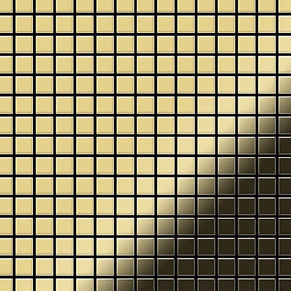 ALLOY Mosaik Fliese Massiv Metall Messing Gewalzt Gold 1,6mm Stark Mosaic-b günstig online kaufen